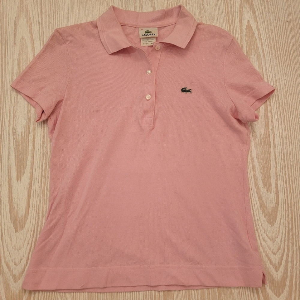 Lacoste Polo Pink Size 38 Women's Medium